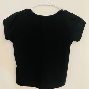 Cropped black top, Size = S, Brand = Finesse